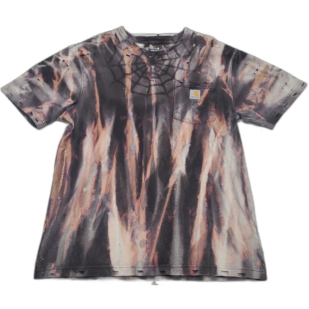 Carhartt Fader Dyed T-Shirt Bleached Medium Black K87 Blk